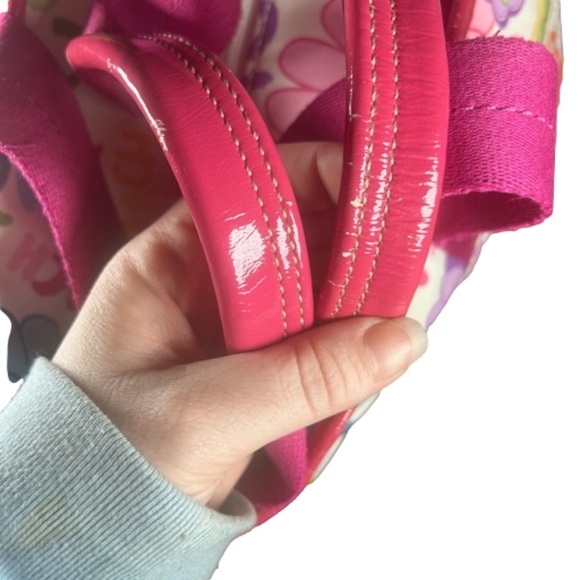 Coach Daisy Graffiti Bright Pink Floral Nylon Tote | Diaper Bag | VGUC - Picture 4 of 8